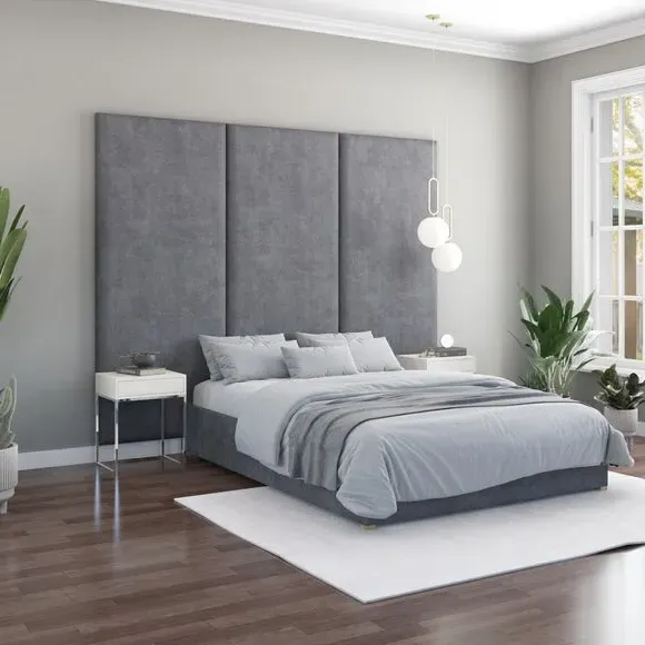 Wall Panel Headboard Dual Mount - Steel, Velvet