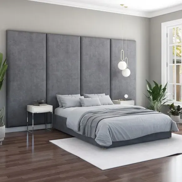 Wall Panel Headboard Dual Mount - Steel, Velvet