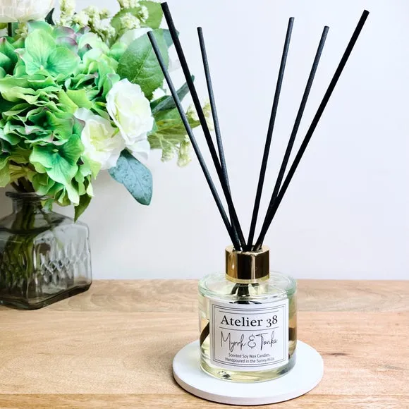 120ml Reed Diffuser - Clear Glass, Rose Gold image