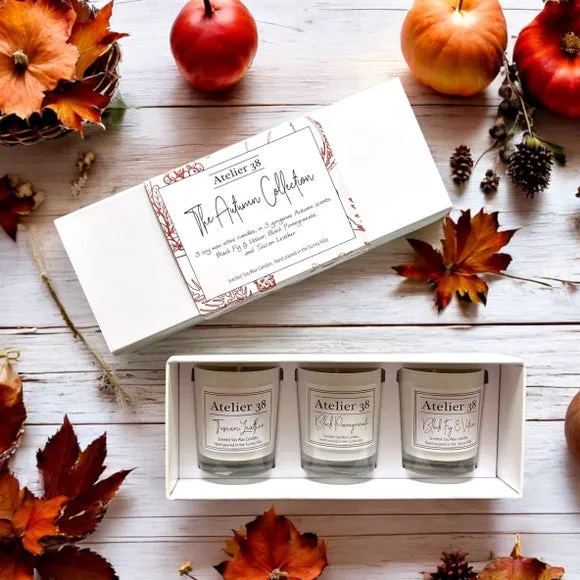 3-Piece Votive Candle Set - White, Soy Wax image