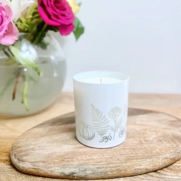 Autumn Soy Candle - White, Glass Container image