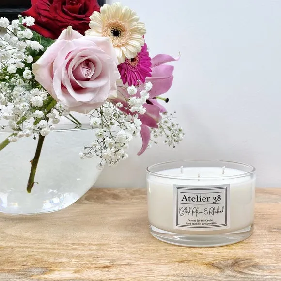 Large Multi Wick Candle - Black Plum & Rhubarb image