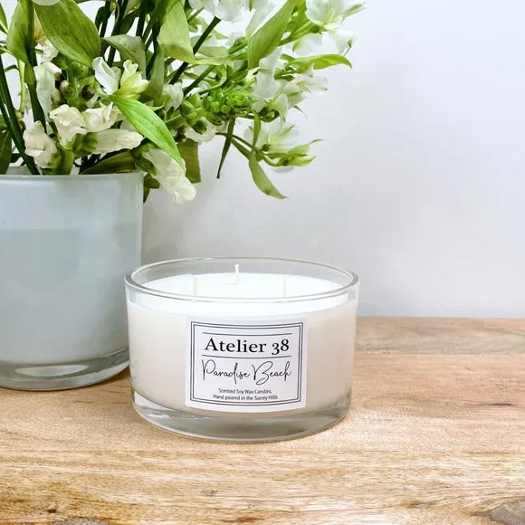 Large Multi Wick Candle - Clear, Soy Wax image