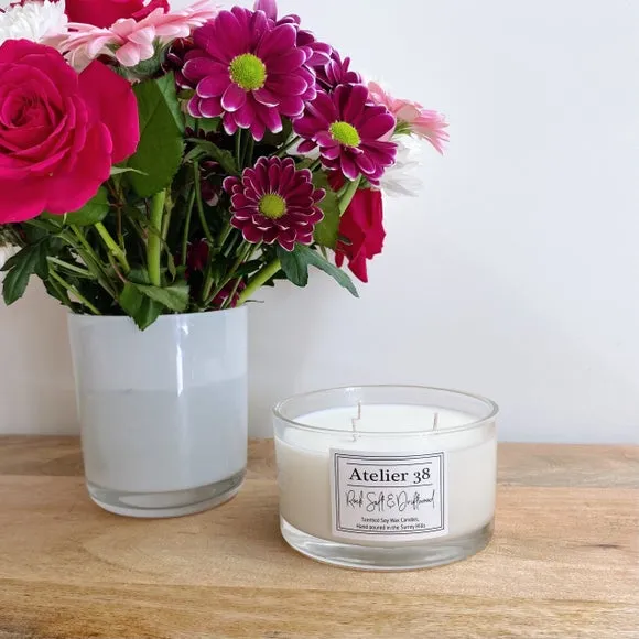 Large Multi Wick Candle - Clear, Soy Wax image