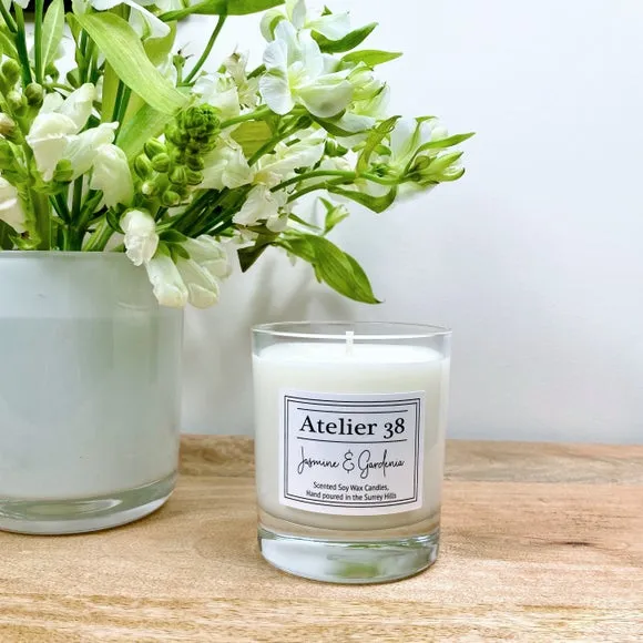 Medium Candle Jasmine & Gardenia - Clear Glass image