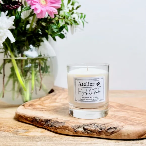Medium Candle Myrrh & Tonka - Clear Glass image