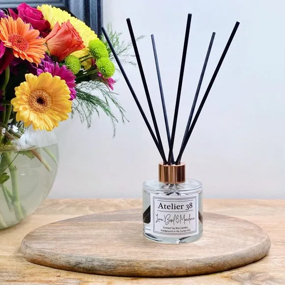 Reed Diffuser Lime Basil Mandarin - Clear Glass image