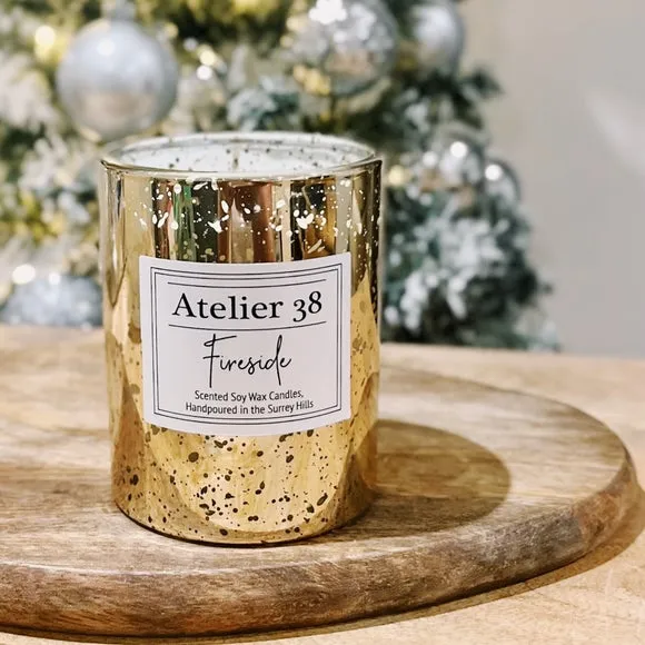 Single Wick Soy Candle - Gold, Glass image