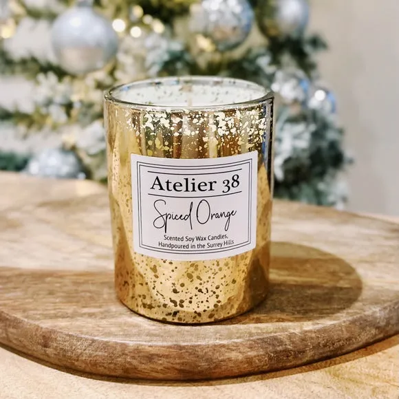 Single Wick Soy Candle - Spiced Orange, Gold image