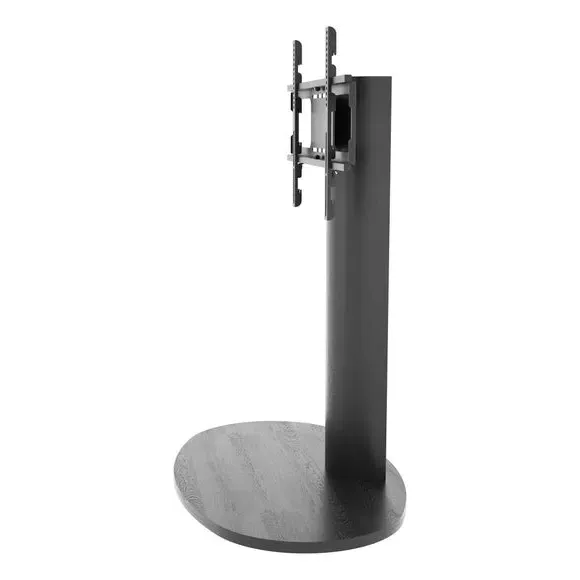 Column TV Stand with Swivel - Black, Wood