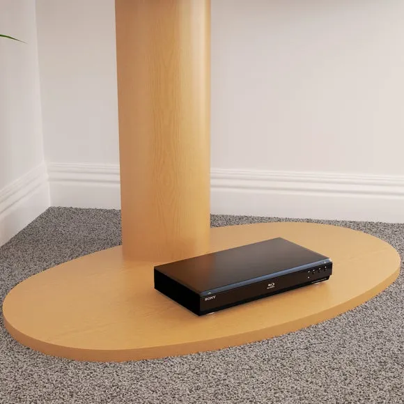 Column TV Stand with Swivel - Oak, Wood