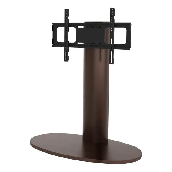 Column TV Stand with Swivel - Walnut, Wood