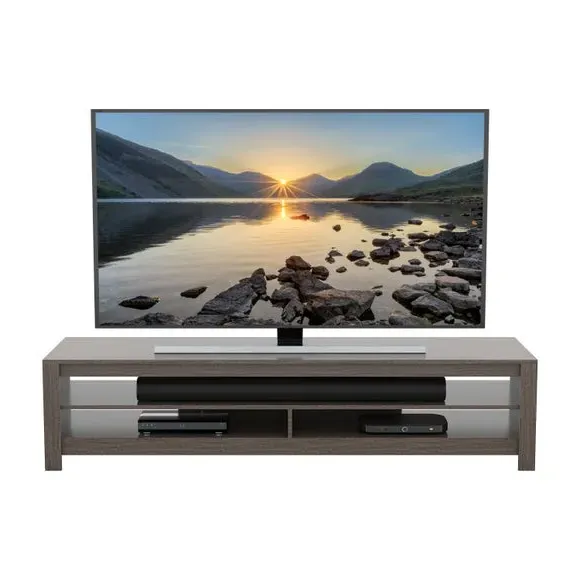 Extra Wide TV Stand with Cable Management - Grey