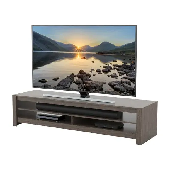 Extra Wide TV Stand with Cable Management - Grey