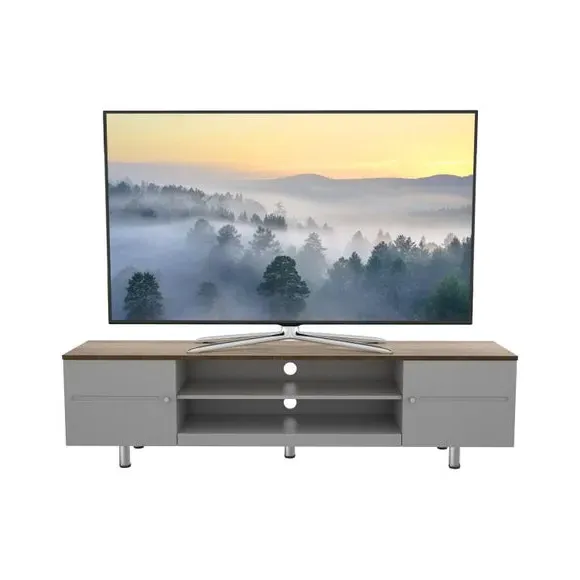 Extra Wide TV Stand with Storage - Grey, Wood