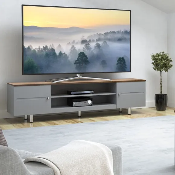 Extra Wide TV Stand with Storage - Grey, Wood image