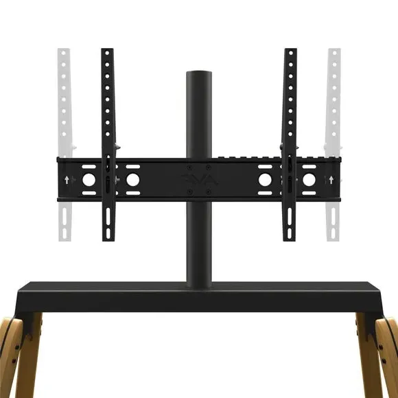 Quad TV Stand with Height Adjustment - Light Wood