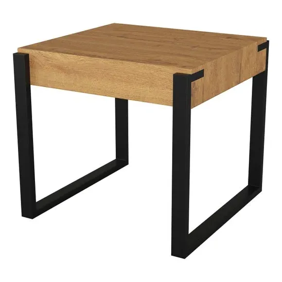 Side Table with Adjustable Feet - Light Wood
