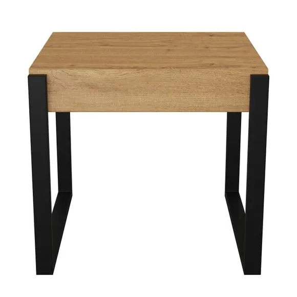 Side Table with Adjustable Feet - Light Wood
