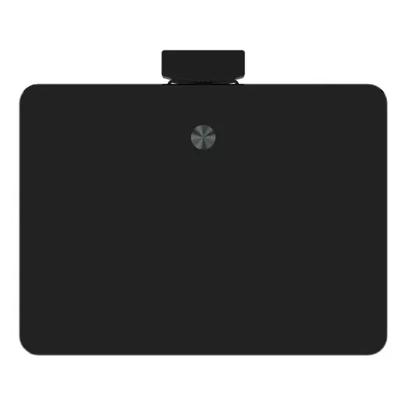 Single AV Shelf with Cable Management - Black Glass