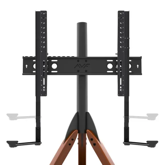 Tripod TV Stand with Soundbar Mount - Black Glass
