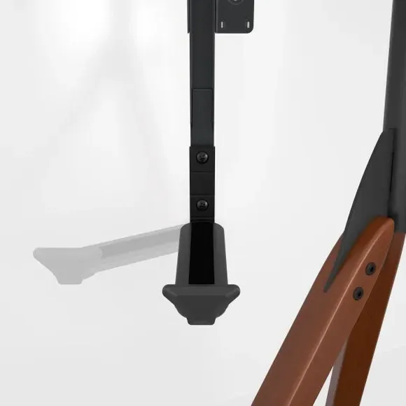 Tripod TV Stand with Soundbar Mount - Black Glass