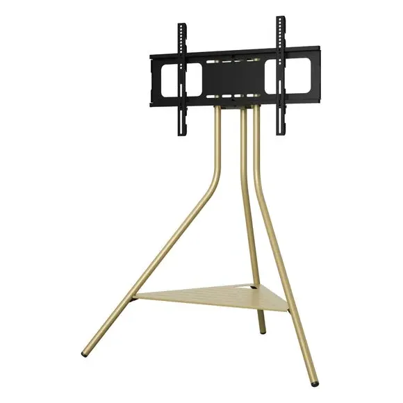 Tripod TV Stand with Swivel - Gold, Metal