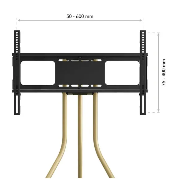Tripod TV Stand with Swivel - Gold, Metal