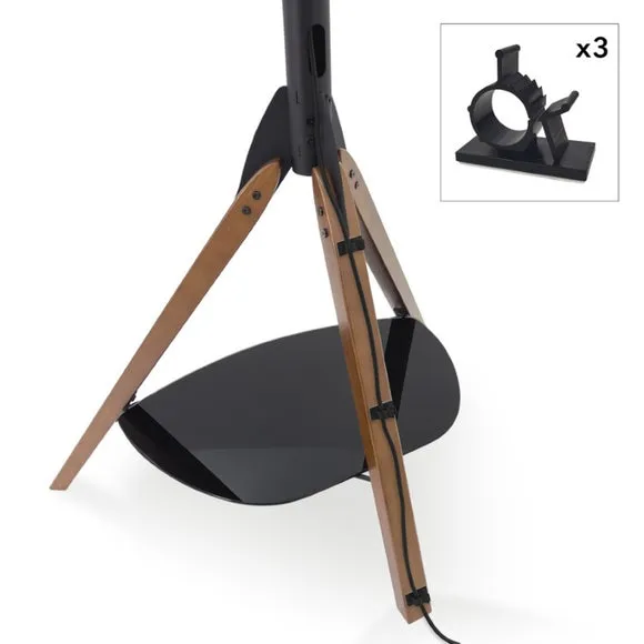 Tripod TV Stand with Tilt - Dark Wood