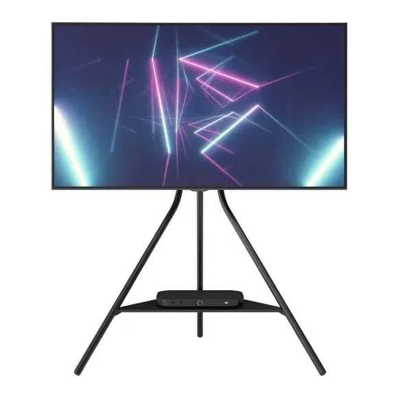 Tripod TV Unit with Swivel - Black, Metal