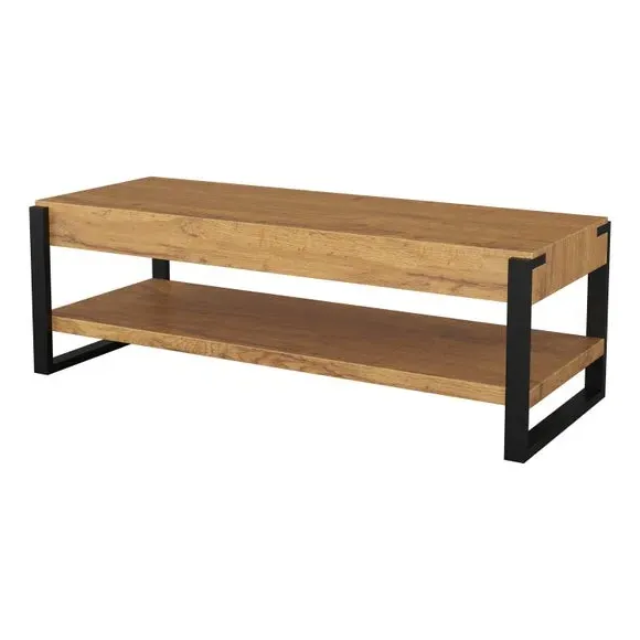 TV Unit for 55" TVs - Light Wood, Metal Frame