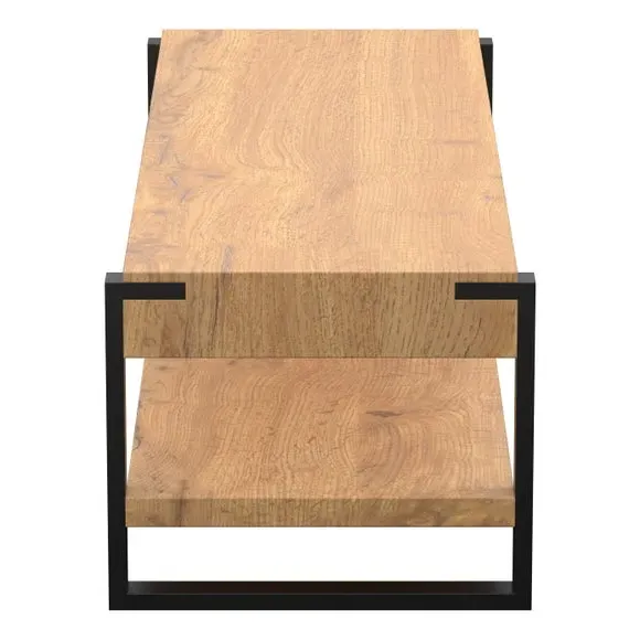 TV Unit for 55" TVs - Light Wood, Metal Frame