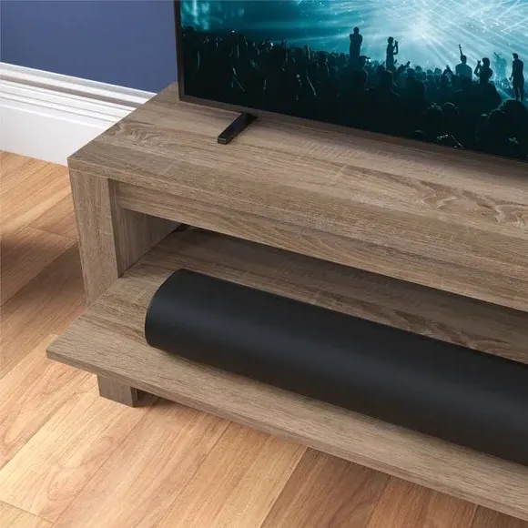 TV Unit with Soundbar Shelf - Rustic Oak