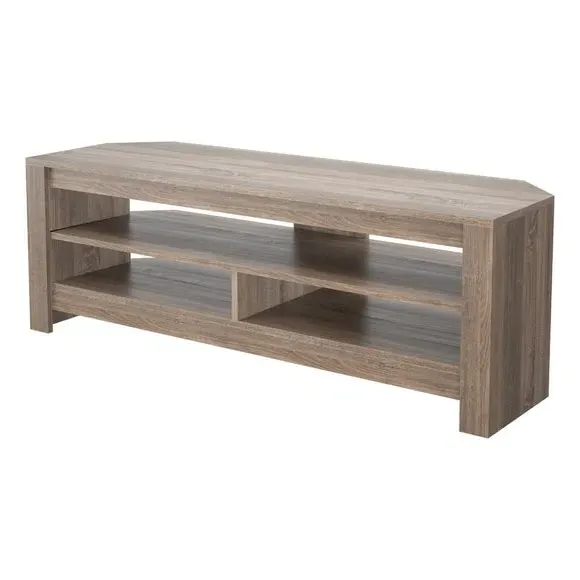 TV Unit with Soundbar Shelf - Rustic Oak
