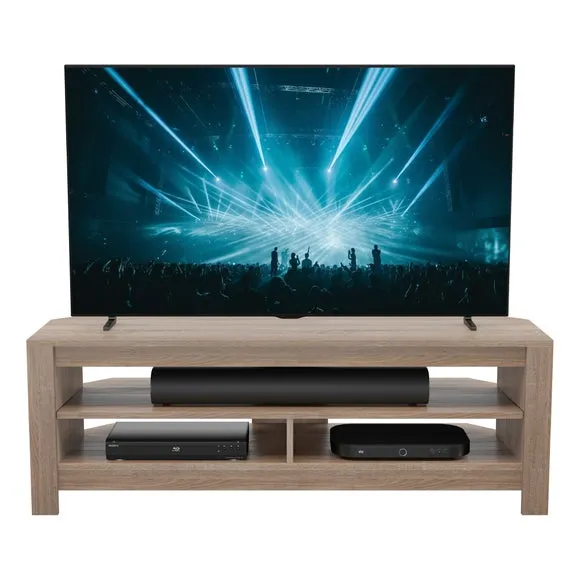 TV Unit with Soundbar Shelf - Rustic Oak