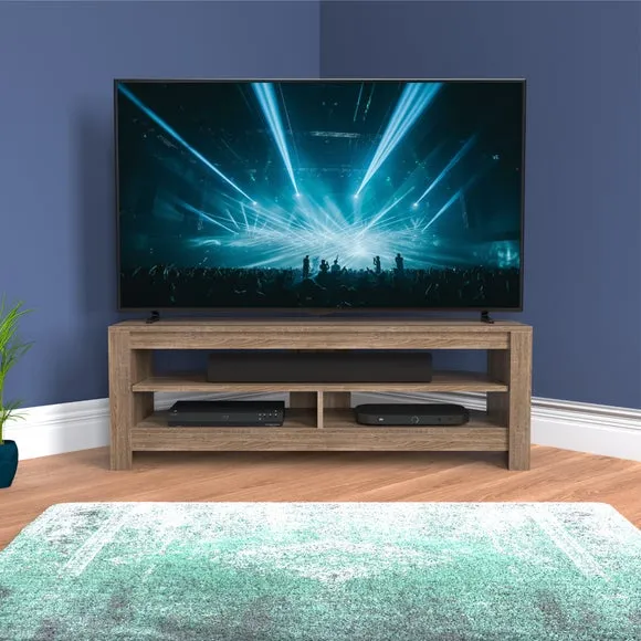 TV Unit with Soundbar Shelf - Rustic Oak image