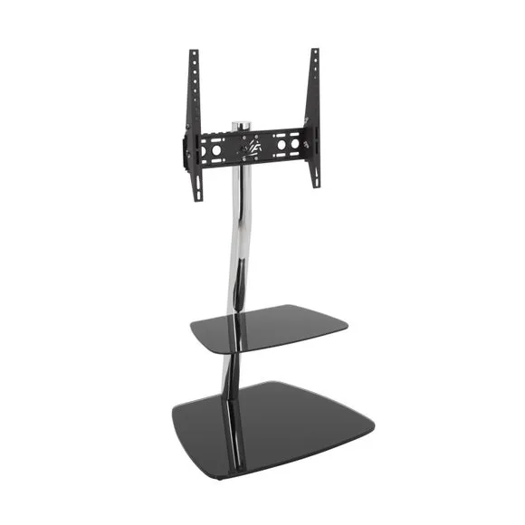 TV Unit with Tilt Function - Black, Glass