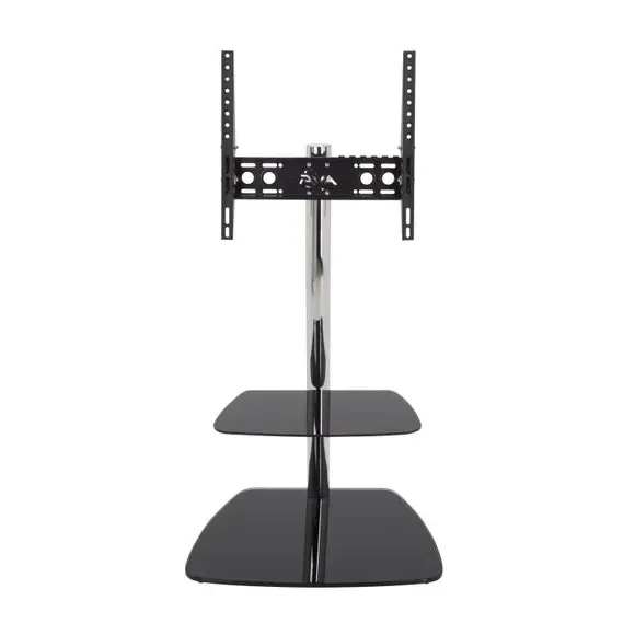 TV Unit with Tilt Function - Black, Glass