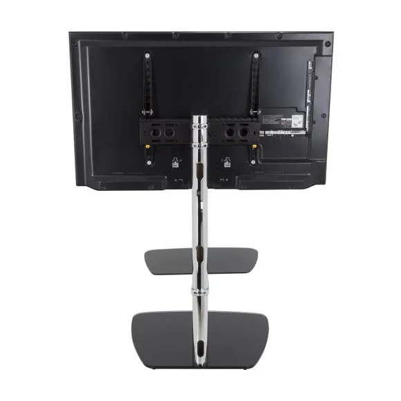 TV Unit with Tilt Function - Black, Glass