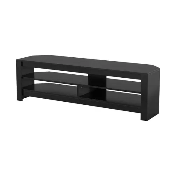 Wide Corner TV Stand for 65" TVs - Black, Wood