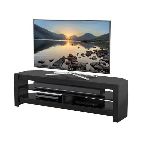 Wide Corner TV Stand for 65" TVs - Black, Wood