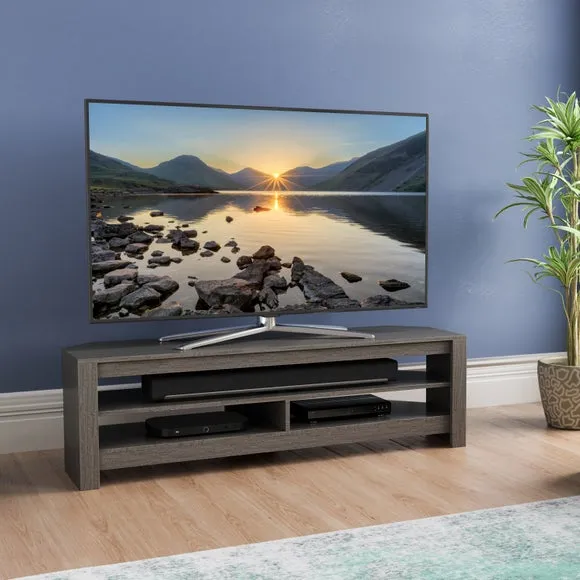 Wide Corner TV Stand for 65" TVs - Grey, Wood