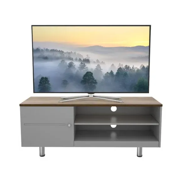 Wide TV Stand for 60" TVs - Grey, Wood