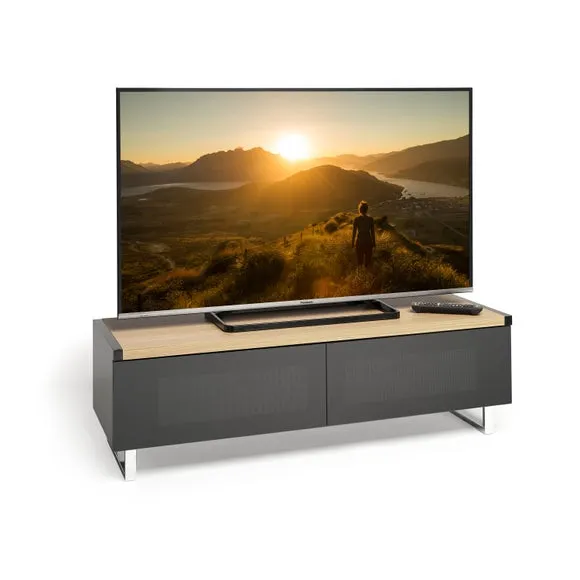 Wide TV Stand with Reversible Top - Light Oak