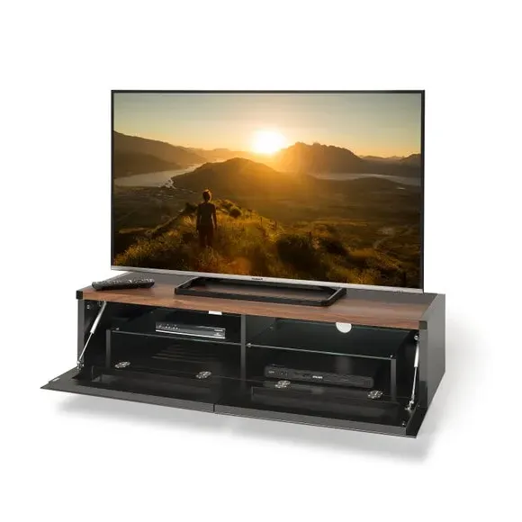 Wide TV Stand with Reversible Top - Walnut