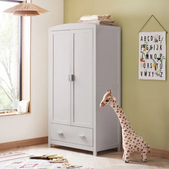 Full Size Wardrobe with Soft Close Doors - Grey