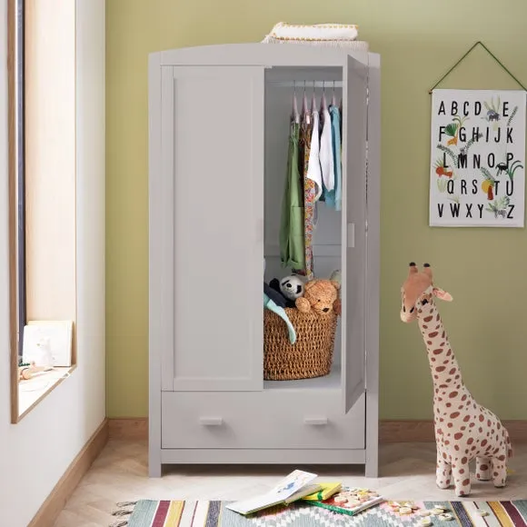 Full Size Wardrobe with Soft Close Doors - Grey