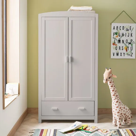 Full Size Wardrobe with Soft Close Doors - Grey image