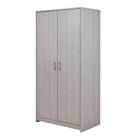 Full Size Wardrobe with Soft Close - Grey, Wood