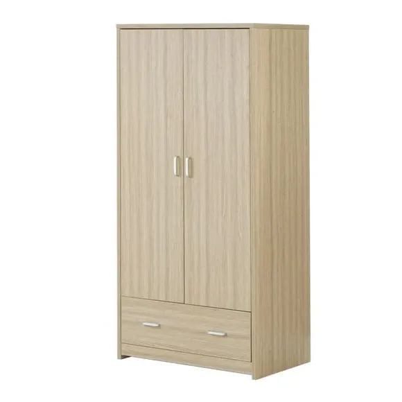 Full Size Wardrobe with Soft Close - Natural, Oak